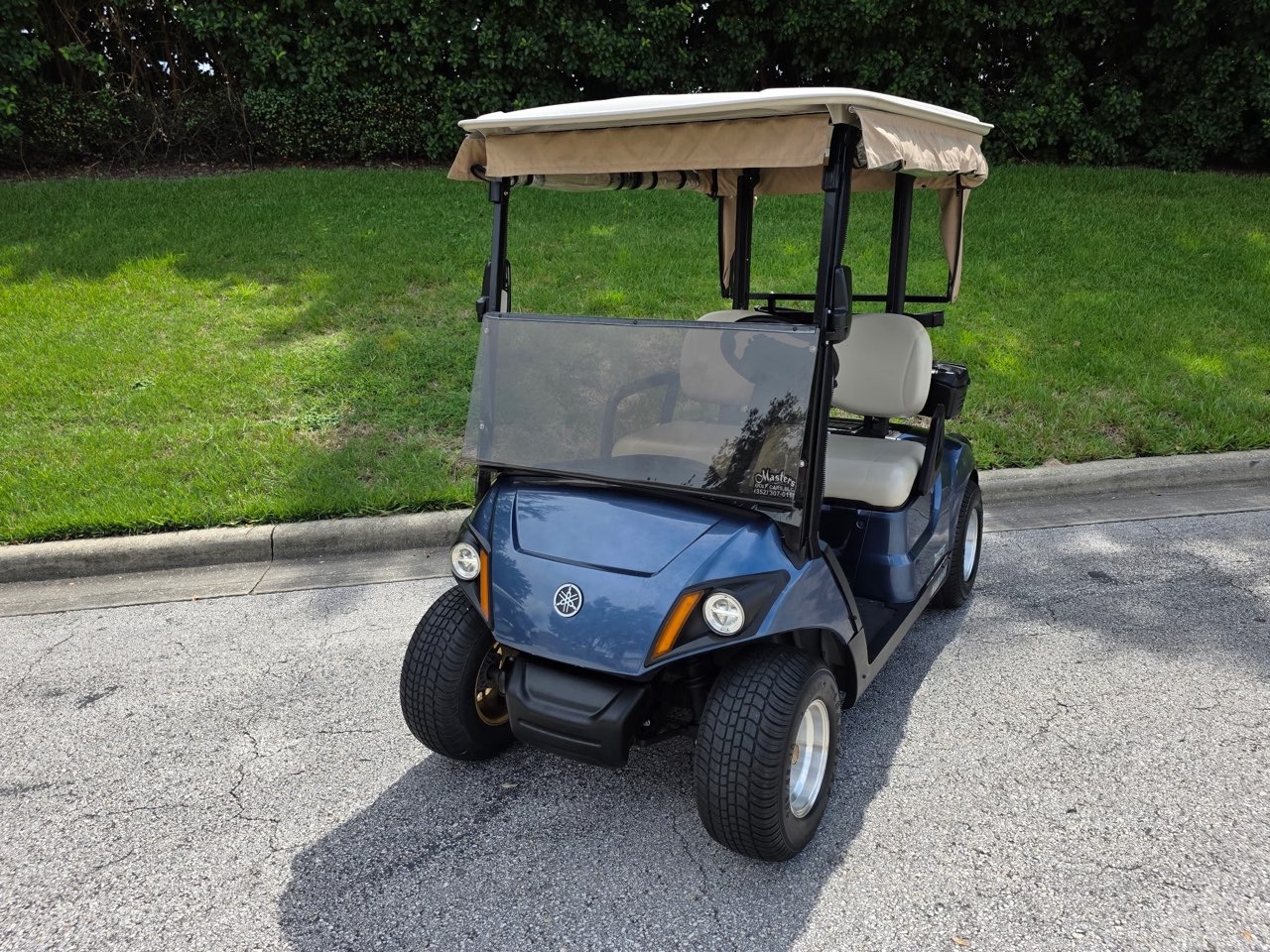 2-Passenger Deluxe Gas Golf Cart Rental — Front 3/4 View